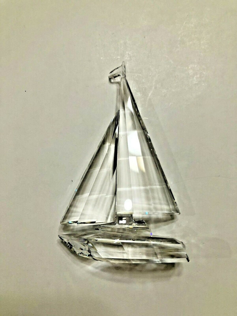 Swarovski Silver Sailboat Crystal Yacht Retired 7473 NR000004