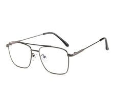 Unisex Large Clear Lens Metal Frame Vintage Retro 80s 70s Fashion Glasses