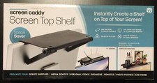 TV Computer Screen Caddy Screen Top Shelf Desktop Adjustable Storage Rack Holder
