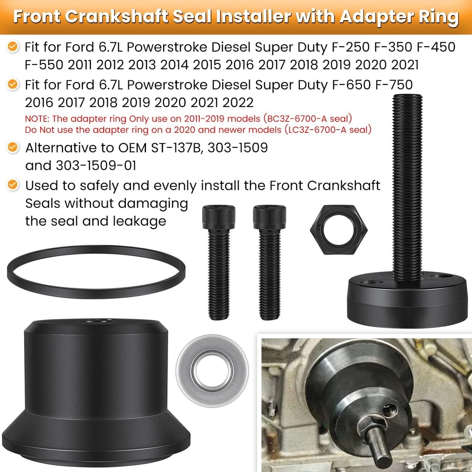 Front &Rear Crankshaft Seal Installer Remover Set for 6.7L Ford Super Duty 11-22 — 第 4/4 张图片