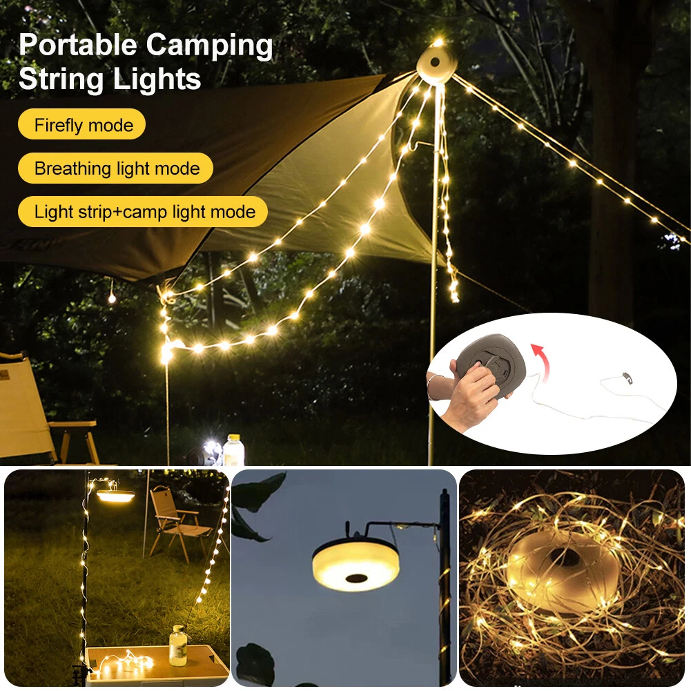 Outdoor Camping LED Lighting Tent Light Atmosphere Light Camp Decorative  Light String Camping Light USB String Light