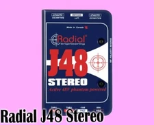 Radial Engineering J48-STEREO Active DI Guitar/Bass - 100% Mint In Factory Box