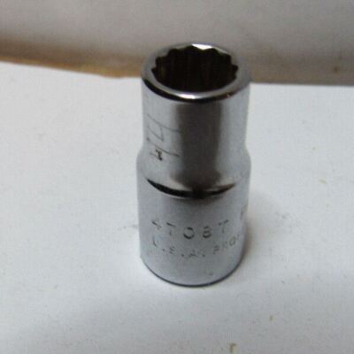 Stanley Proto J4708T Stecknuss, 1/4 Zoll Antrieb, 12-kant - Für Hartnäckige Verschraubungen, Chrom-Vanadium Stahl