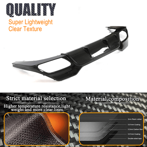 For BMW 8 Series G14 G15 M850i M-Sport 2018-2024 DRY Carbon Rear Bumper Diffuser - Bild 10 von 12