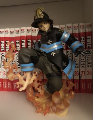 Juai, figura de ação original kotobukiya fire force, anime fire completo de  chamas, shinalmofada shinaru, pvc