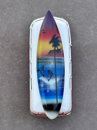 1962 Red VW Volkswagen Microbus Toy w/ Hawaii Surfboard – 5.5” Long Super Cute! - Picture 8 of 14