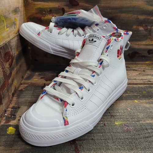 adidas Original Nizza Hi White Rainbow Men Unisex Casual Lifestyle Size 7  FY2848 | eBay