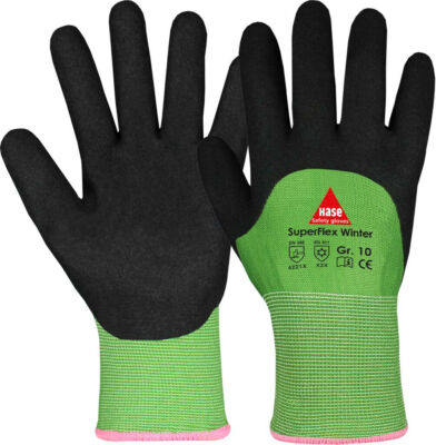 (1Paar=4,17 ) 6 Paar Hase SuperFlex Winter Thermo Handschuhe Arbeitshandschuhe