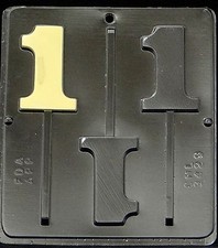 Number 1 Lollipop Chocolate Candy Mold 1# Birthday 3429 NEW