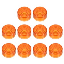 10 Pcs Footswitch Toppers Guitar Pedal Button Caps, Orange