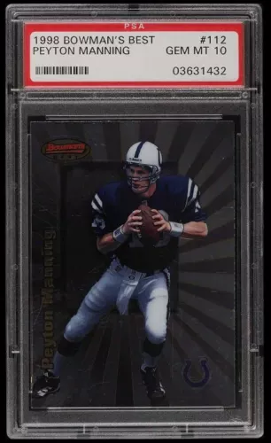1998 BOWMAN'S BEST PEYTON MANNING ROOKIE RC #112 PSA 10 GEM MINT