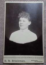 Rockford Washington Cabinet Portrait Young Lady with Curly Hair Style Victorian