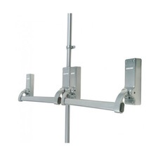 Panic Hardware - Arrone Double Panic Latch for Rebated Doors - Silver
