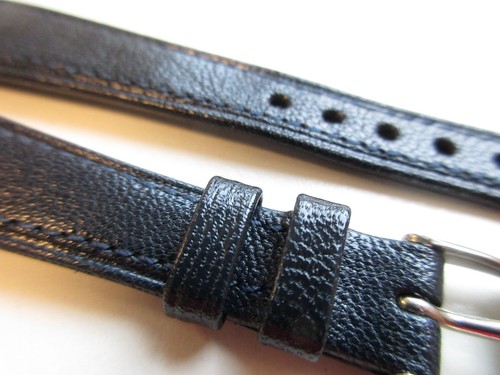 Hirsch Chevreaux Midnight blue 14 MM open end watch band strap - Picture 2 of 5