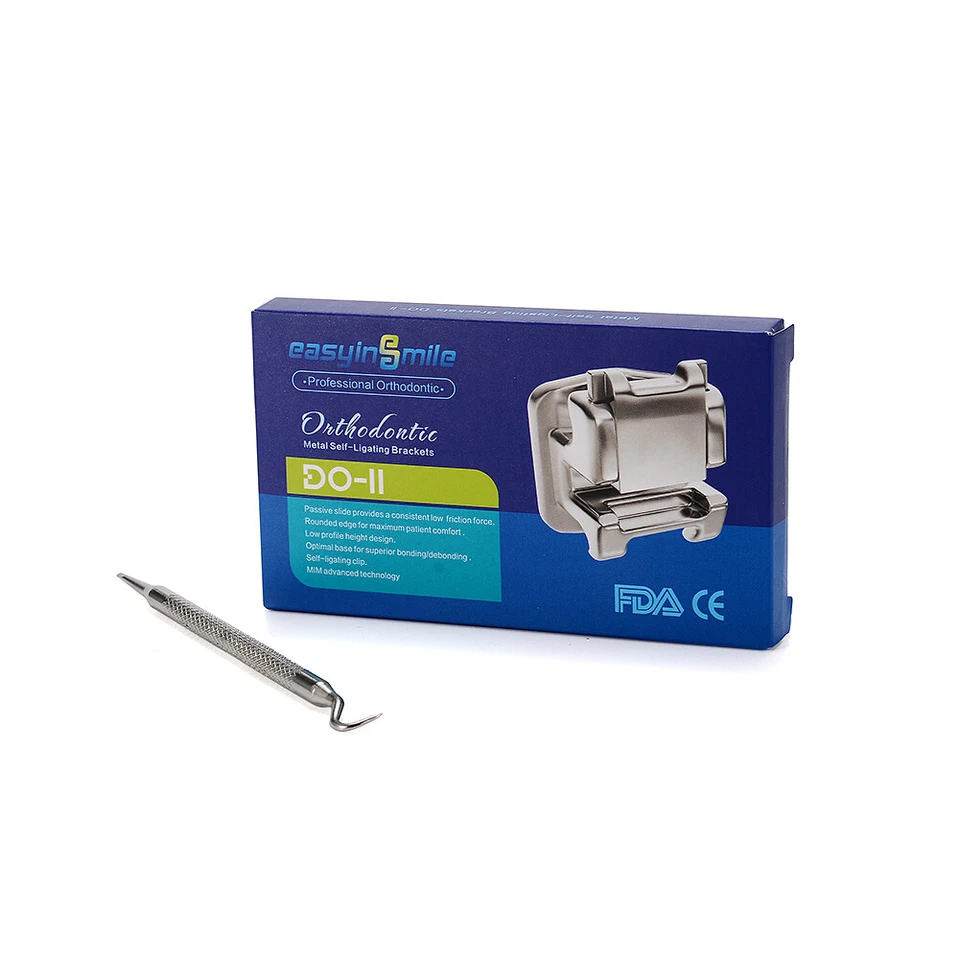 Passive Self-ligating Dental Brackets Braces Ortho ROTH/MBT 022 3/345Hook 10pack - Image 2 of 4