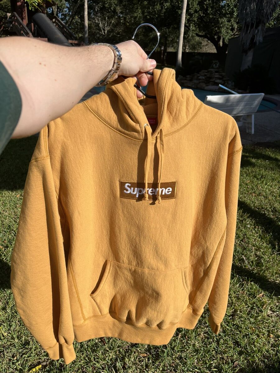 Box Logo Hooded Sweatshirt Light Mustard