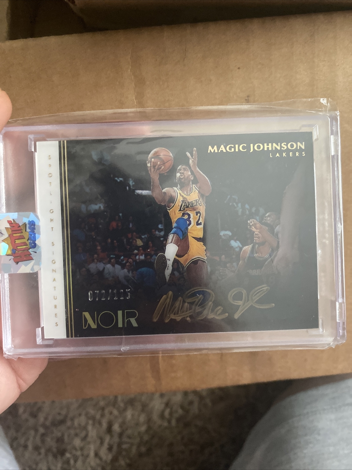 MAGIC JOHNSON 2019-20 Panini NOIR SPOTLIGHT SIGNATURES Horizontal AUTO /125