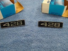 1969 Nos Oem Ford Mustang Torino 428 Shaker Hood Scoop Emblems Pair