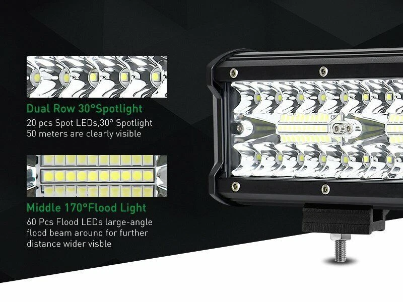 10x 7"inch LED Work Light Bar SPOT Pods Fog 4WD Offroad ATV SUV UTV Driving Lamp - Image 4 of 4