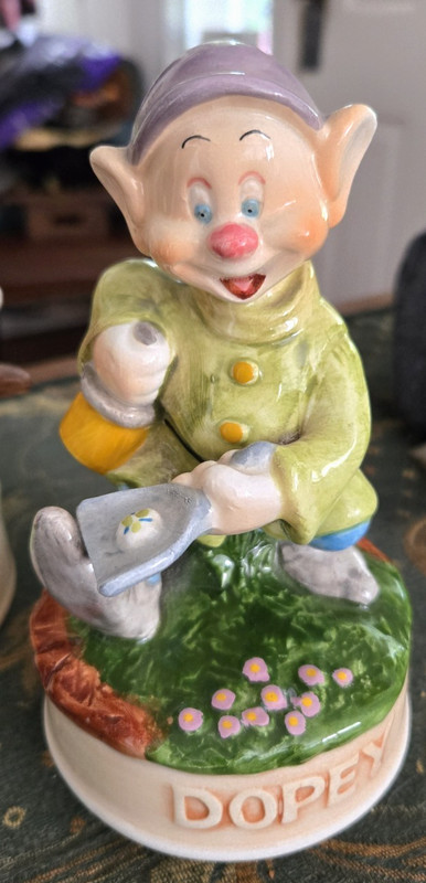 Vintage Disney Dopey Schmid Music Figure Snow White Dwarf Whistle A Happy Tune
