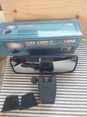 CIPA 626-11083 11083 COMP II Black 4'' X 11'' Marine Mirror Universal Convex