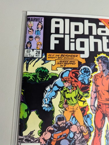 ALPHA FLIGHT #28 - HULK BEYONDER 1985 MARVEL COMIC COPPER AGE JOHN BYRNE BOARDED - Picture 5 of 6