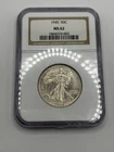 1945 PHILADELPHIA WALKING LIBERTY SILVER HALF DOLLAR NGC MS 62 #B0139