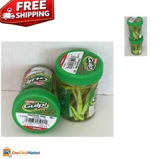 Ultimate 1" Chartreuse Shad Minnows - 2 Jars Featuring Magic Gravy for Fishing