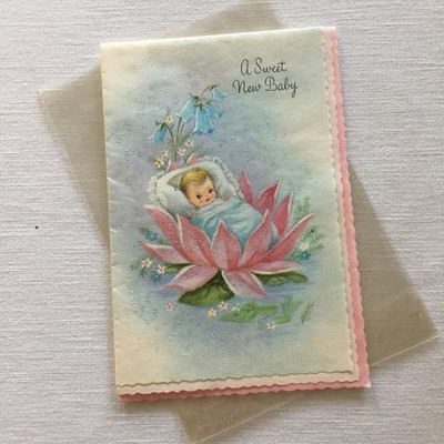 30s 40s Coronation Baby in Flower Mica NOS Orig Cello Pkg USA Unused Deckle Edge