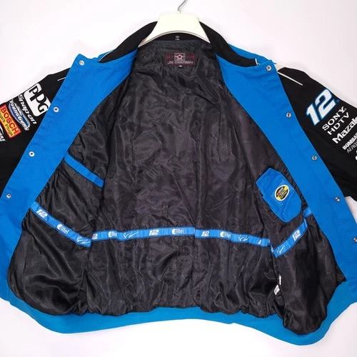 Ryan Newman JH Design Alltel NASCAR Racing Jacket Blue Black 4XL Sewn image 4