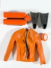 Vintage 1964 Gi Joe Hasbro Orange Frogman / Sea Sled Diver Set