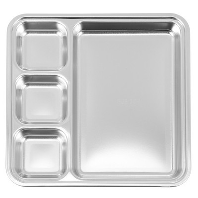  Edelstahl- Dinner- Tablett Speiseteller Aus Geteilter Servierteller