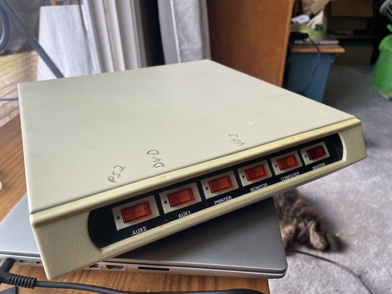 Vintage Computer Monitor Base Power Strip- Power Center  Controller