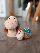 NICI Plüschschnecke, Schnecke Mama mit Kind, 15 und 10 cm