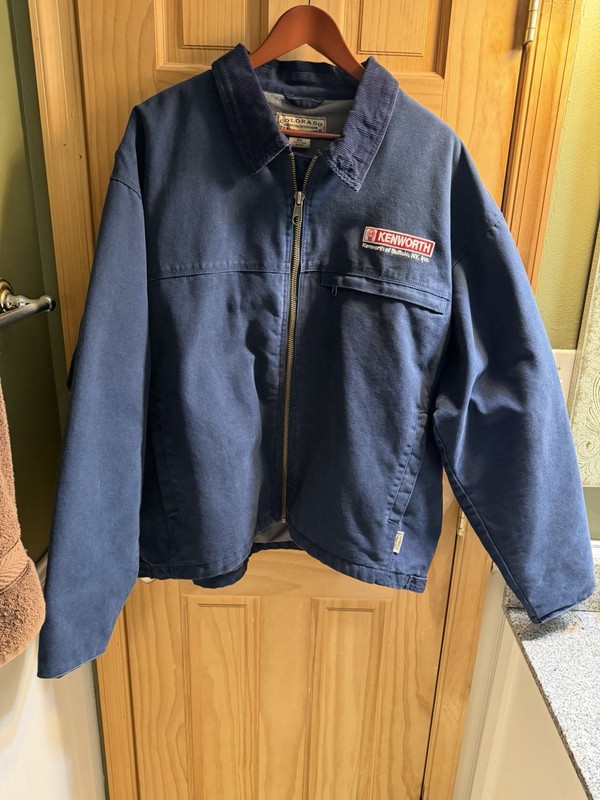 Colorado Timberline Kenworth Vintage Fleece Lined Trucker Jacket Blue Unisex 2XL