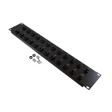 NavePoint 2U 3.5" 19 Inch Panel with 24 Cat6 Couplers