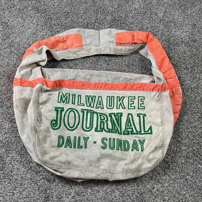 Vintage Milwaukee Journal Newspaper Delivery Bag Paper Boy Carrier