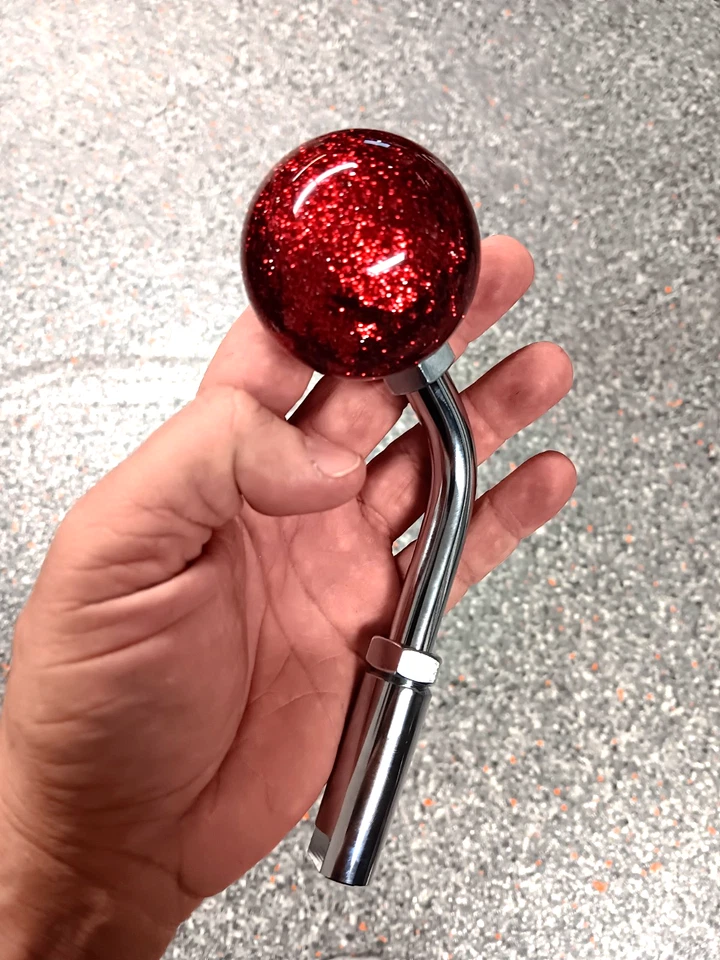 Perilla de cambio semi camión remolino bola escamas de metal rojo Kenworth Peterbilt. 1/2 - 13 Foto 4 de 4