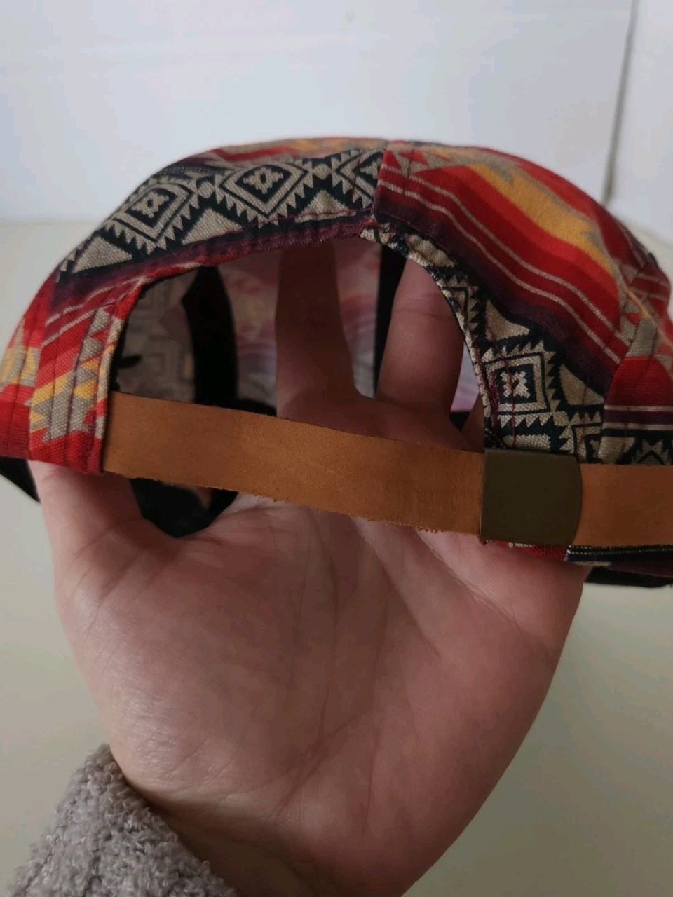 Dravus Patch Hat Aztec Blanket Pattern Script Log… - image 4