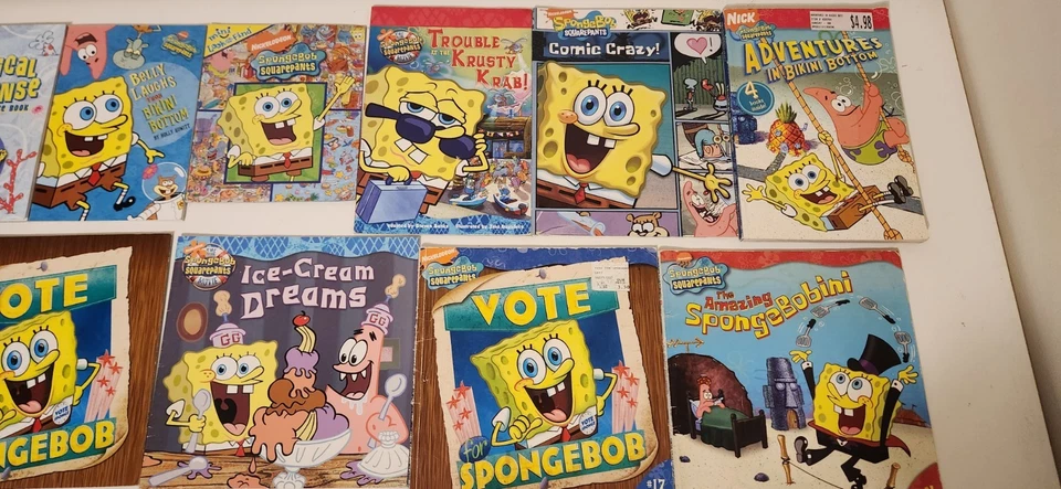 Lot of 10 Spongebob SquarePants Learn to Read TV NICKELODEON Books MIX - Image 3 of 4