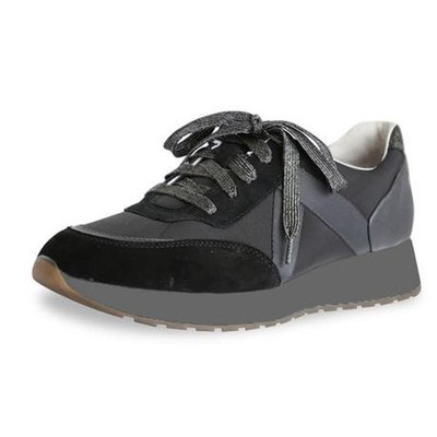 Munro Womens Piper Sneakers US 12 M Black Grey Suede Athletic NWOB