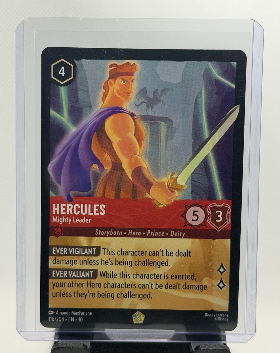 Hercules Mighty Leader Foil Whispers in the Well Disney Lorcana TCG