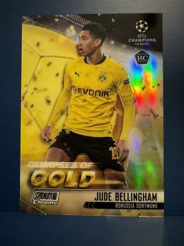 Jude Bellingham 2020-21 Stadium Club Chrome Glimpses Of Gold Rookie Case Hit SSP