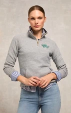 Holland Cooper Womens Country Club Henley Quarter Zip Sweat