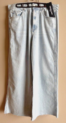 $328 VERONICA BEARD women's wide leg high rise 100% cotton jeans us size 30 USA