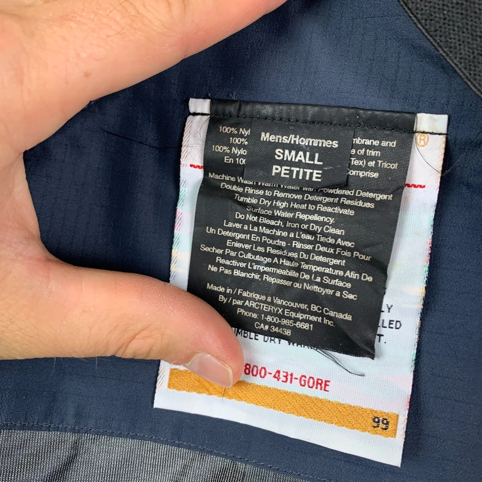 Vintage Arc’teryx Gore-Tex XCR Snow Bibs Ski Pants Mens Size Small Blue - Image 3 of 4