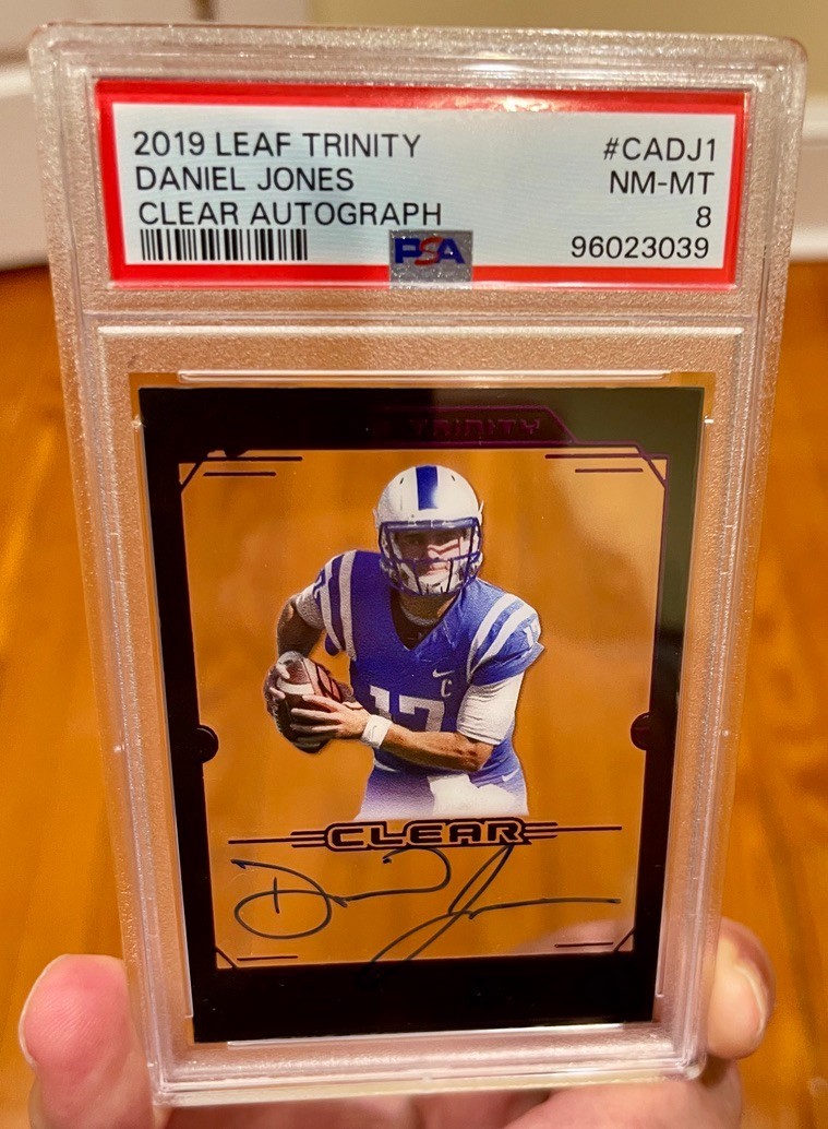 2019 Panini Score Daniel Jones RC COLTS AUTO #CADJ1 PSA 10 - "Indiana Jones"
