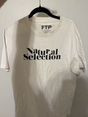 FTP Natural Selection Logo Graphic Print White Cotton Crew Neck Men's T-Shirt