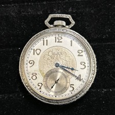 Vintage Elgin Art Deco Pocket Watch, likely 12 Size.