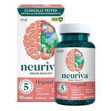 NEURIVA BRAIN HEALTH ORIGINAL FOLIC ACID DIETARY SUPPLEMENT 30ct NEW